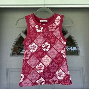 NWT Daydreamer Free People Hibiscus Shrunken Tank